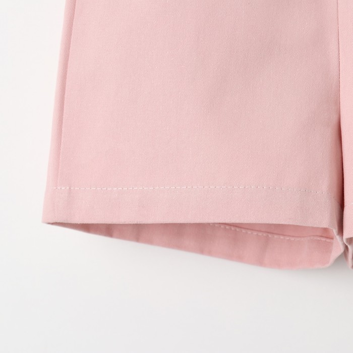Шорты для девочки MINAKU цвет пыльно-розовый, рост 110 см - фото 1907633715