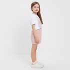 Шорты для девочки MINAKU, пыльно-розовые, рост 134 см - Фото 2