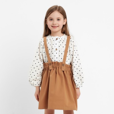 Юбка для девочки MINAKU, коричневая, рост 134 см