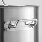 УЦЕНКА Кастрюля из нержавеющей стали HoReCa, 50 л, толщина 0.8 мм, 201 сталь, металлическая крышка - Фото 4