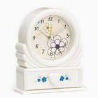 Часы - будильник настольные "Цветок" с ящичком для мелочей, d-6.5 см, 10.2 х 12.5 см, АА - Фото 2