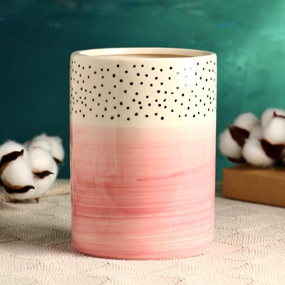 Ваза «Улла», 16×11 см, керамика, розовая