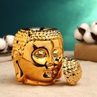 Аромалампа - подставка для благовоний "Будда" 12х10см, золото - фото 6814816