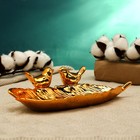 Подставка для мелочей TAKE IT EASY «Пташки», 24×10×5 см, керамика под золото - Фото 2
