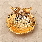 Подставка для мелочей TAKE IT EASY «Пташки» 13×13×5 см, керамика под золото - Фото 1