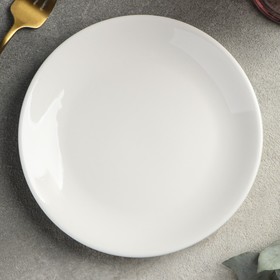 Тарелка фарфоровая десертная White Label, d=18 см, цвет белый
