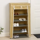 Обувница, 6 ярусов, 60×28×105 см, цвет МИКС - Фото 2