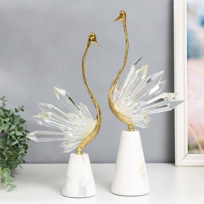Набор фигурок «Лебеди», 2 шт., 10×12×42 см