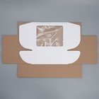Коробка подарочная сборная с окном белая, упаковка, 27 х 10 х 21 см 9381906