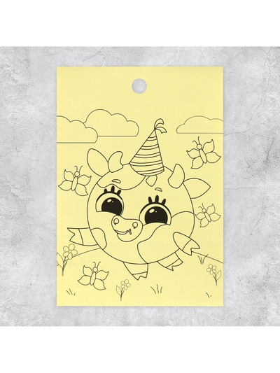 Наклейки детские «Милые животные», раскраска на обороте, 11×15.5 см