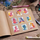 Наклейки детские бумажные «Волшебные единороги», c раскраской на обороте, 11 х 15.5 см - Фото 4