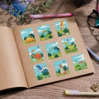 Наклейки бумажные «Динозаврики», c раскраской на обороте, 11 × 15,5 см - Фото 4