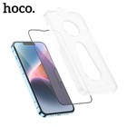Защитное стекло Hoco для iPhone 14 Plus/13 Pro Max, с рамкой для установки, полный клей - Фото 3