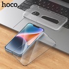 Защитное стекло Hoco для iPhone 14 Plus/13 Pro Max, с рамкой для установки, полный клей - Фото 9