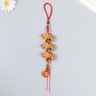 Подвеска пластик под дерево "Три слона с листочком" 15х4х2 см (комплект 10 шт) - фото 22028943