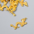 Сувенир металл подвеска "Золотой дракон" 1,8х3,8 см - Фото 2