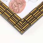 Фоторамка пластик 10х15 см "Прямоугольники от руки" золото с чёрным 18,3х13,5 см - фото 22028970