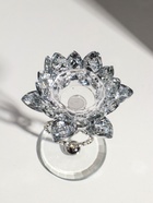 Стеклянный подсвечник на 1 свечу «Лотос на кольцах», d=4 см, 11.2×9×16.5 см - Фото 6