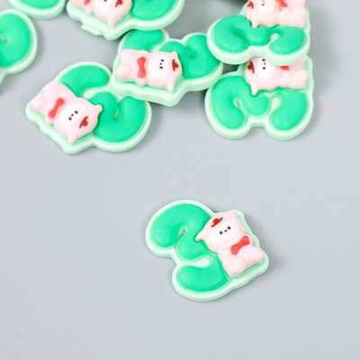 Декор для творчества «Цифра 3 со зверюшкой», набор 10 шт., 2×1.6 см