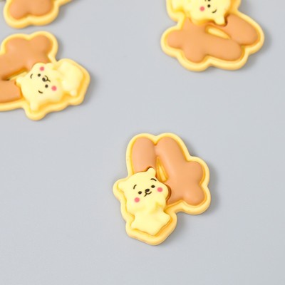 Декор для творчества «Цифра 4 со зверюшкой», набор 10 шт., 2.1×1.9 см