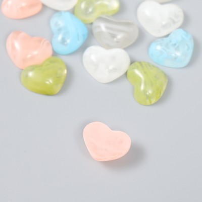 Декор для творчества «Сердечки» пластик, 15 шт., 1.5×1.2×0.5 см, МИКС