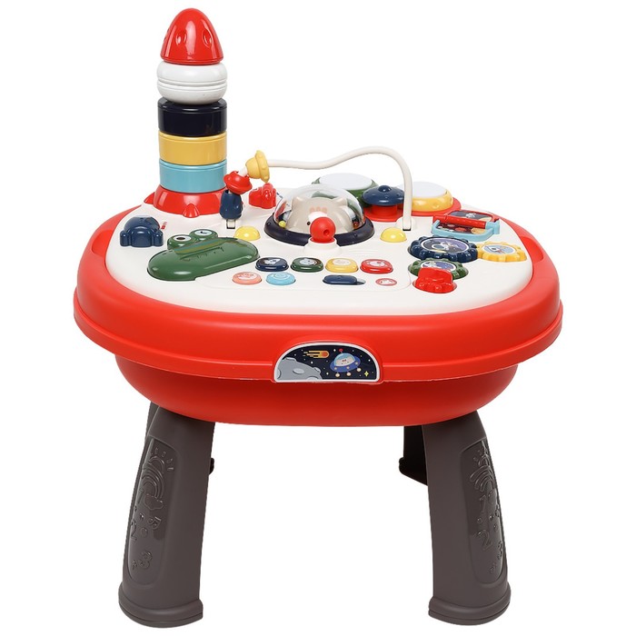 Развивающий игровой центр Everflo Cosmic Table HS0516369, красно-белый