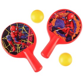 Набор игровой, ракетки 8×12 см и два мячика, Человек-паук Ош