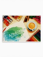 Альбом для рисования А4 32 листа на пружине «Краски» обложка 200 г/м², бумага 100 г/м² - Фото 2