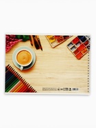 Альбом для рисования А4 32 листа на пружине «Краски» обложка 200 г/м², бумага 100 г/м² - Фото 5