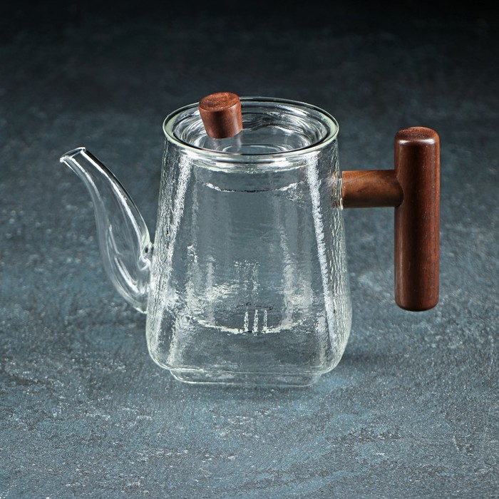Чайник стеклянный заварочный «Тенби», 650 мл, 18×9,5×14 см, стеклянное сито - Фото 1