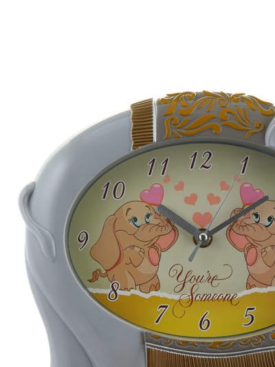 Часы настенные интерьерные детские "Слон", дискретный ход, с маятником, 24.5 х 36 х 5.5 см