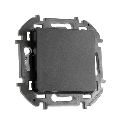 Выключатель Legrand INSPIRIA, 1 клавиша, 10 A, 250 В, антрацит
