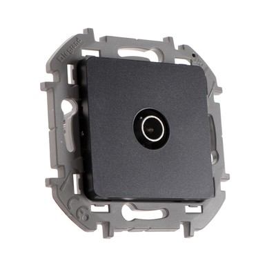 Розетка TV, звезда, Legrand INSPIRIA, 1,5 дБ - 0-2400 мГц, Антрацит