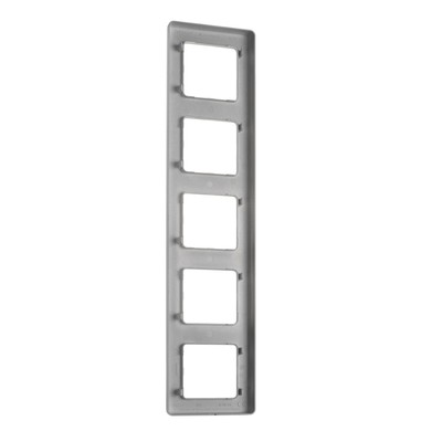Рамка Legrand INSPIRIA, 5 постов, пластик, цвет алюминий