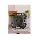 Розетка Legrand INSPIRIA, 2К+З, со шторками, 16 А, 250 В, Алюминий - фото 5034470