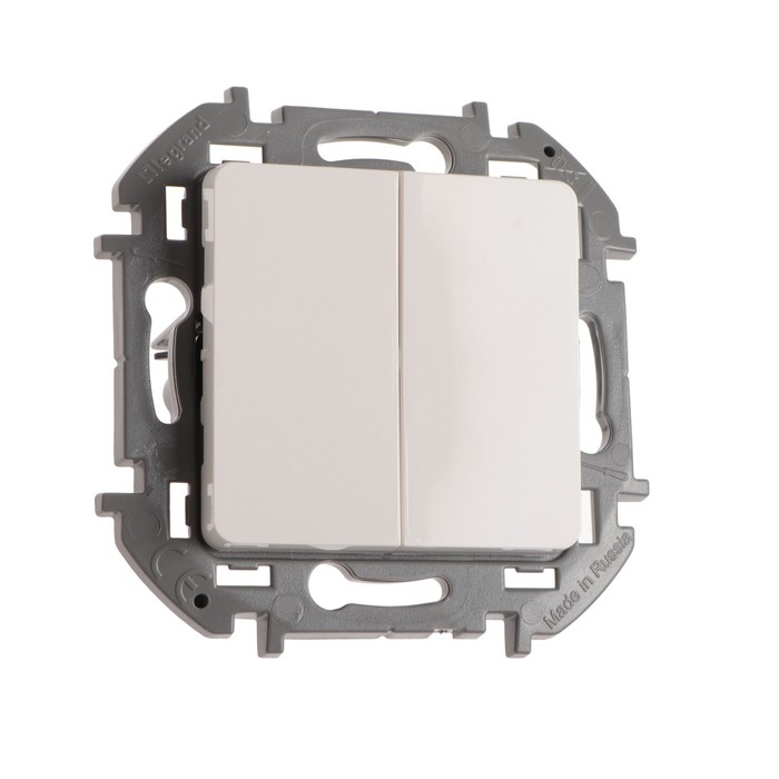 Выключатель Legrand INSPIRIA, 2-кл, 10 AX, 250 В, Белый - Фото 1