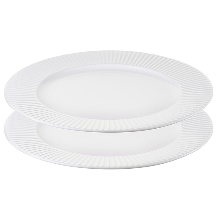 Набор обеденных тарелок Liberty Jones Soft Ripples, 27 см, цвет белый - Фото 1