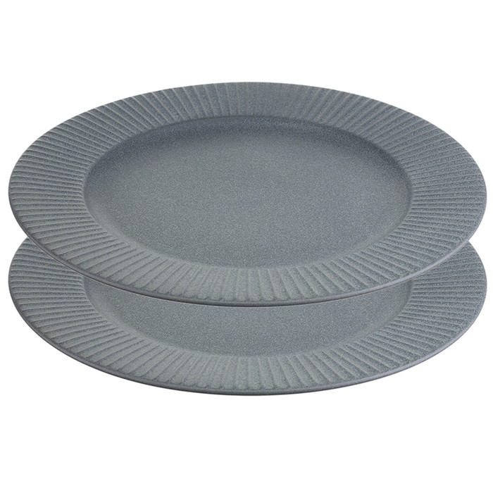 Набор обеденных тарелок Liberty Jones Soft Ripples, 27 см, цвет серый - Фото 1