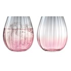 Набор низких стаканов, цвет розово-серый, 425 мл - фото 307121830