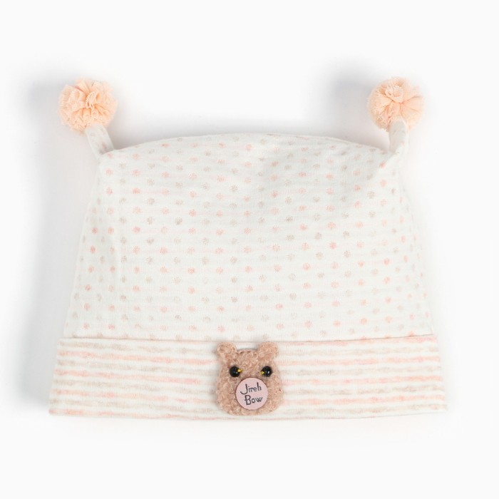 Шапка для девочки, размер 40-42, светло-розовая - Фото 1