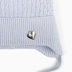 Шапка для девочки, цвет голубой, размер 40-42 см - фото 49550751