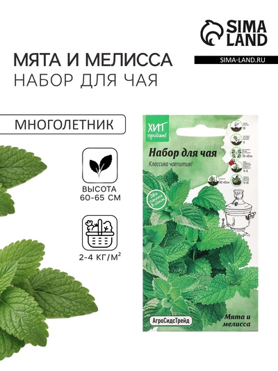 Семена Мята и мелисса «Набор для чая», 0.23 г, смесь, «АгроСидсТрейд»
