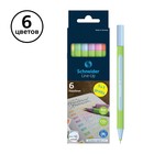 Набор капиллярных ручек 6 цветов, Schneider "Line-Up Pastel". узел 0,4 мм, пластиковый пенал-подставка, европодвес - Фото 2