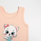 Комплект для девочки (майка, трусы), цвет персиковый, рост 110-116 см 9501806 - фото 14152381