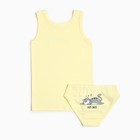Комплект для девочки (майка, трусы), цвет жёлтый, рост 98-104 см 9501816 - фото 14152388