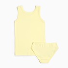 Комплект для девочки (майка, трусы), цвет жёлтый, рост 122-128 см 9501830