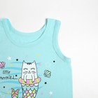 Комплект для девочки (майка, трусы), цвет голубой, рост 98-104 см - фото 45450220