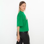 Футболка женская, цвет зелёный, размер 46 - фото 59347903