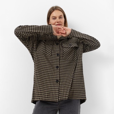 Рубашка женская Mark Formelle, цвет бежевый, чёрный, размер 50