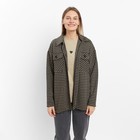 Рубашка женская, цвет бежевый/чёрный, размер 50 - фото 59347913